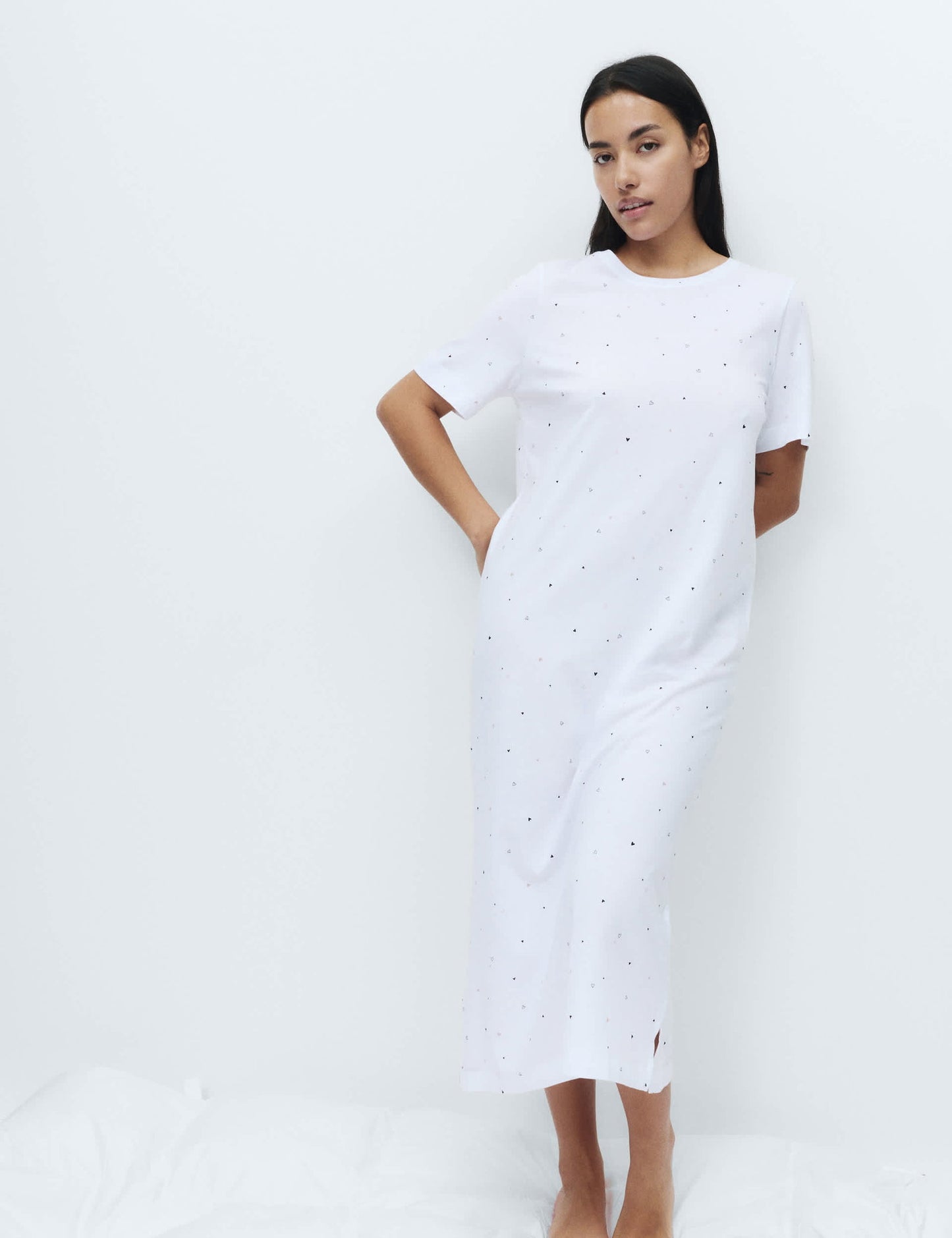 Cool Comfort Baskılı Uzun Gecelik