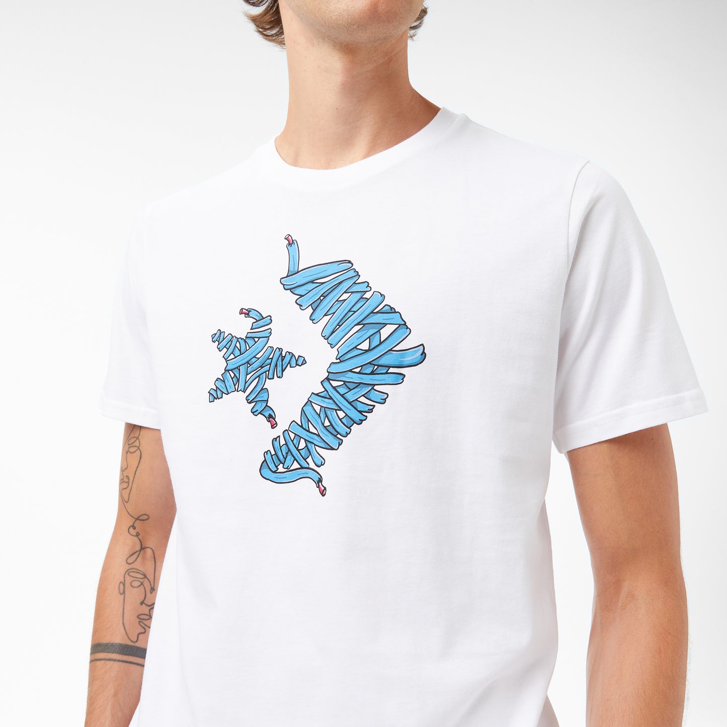 Converse Baskılı Erkek Beyaz T-shirt