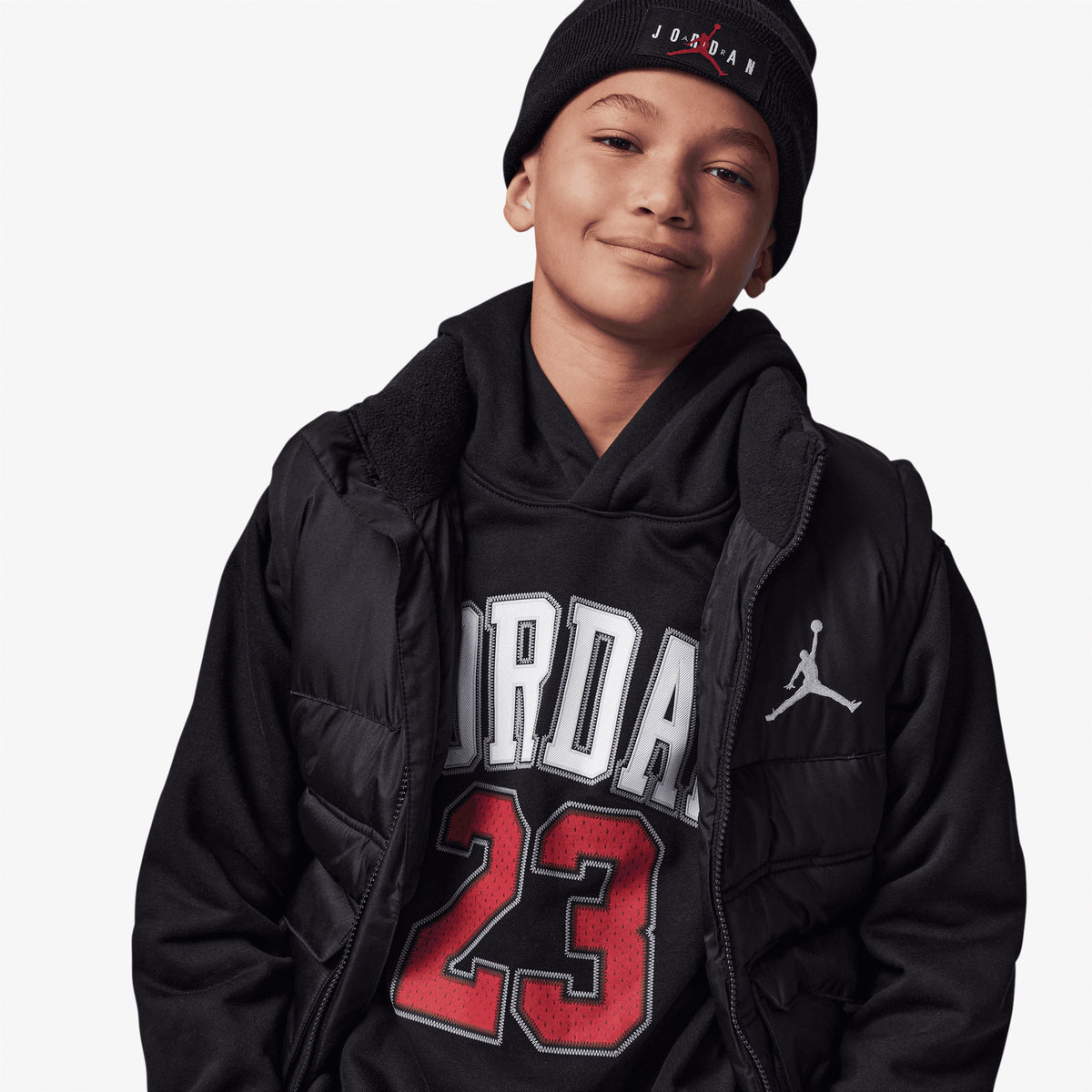 Jordan Hbr Fleece Po Çocuk Siyah Günlük Sweatshirt