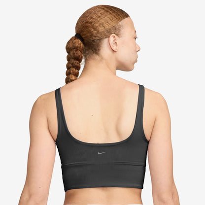 Nike Zenvy Ribbed Kadın Siyah Antrenman Bra