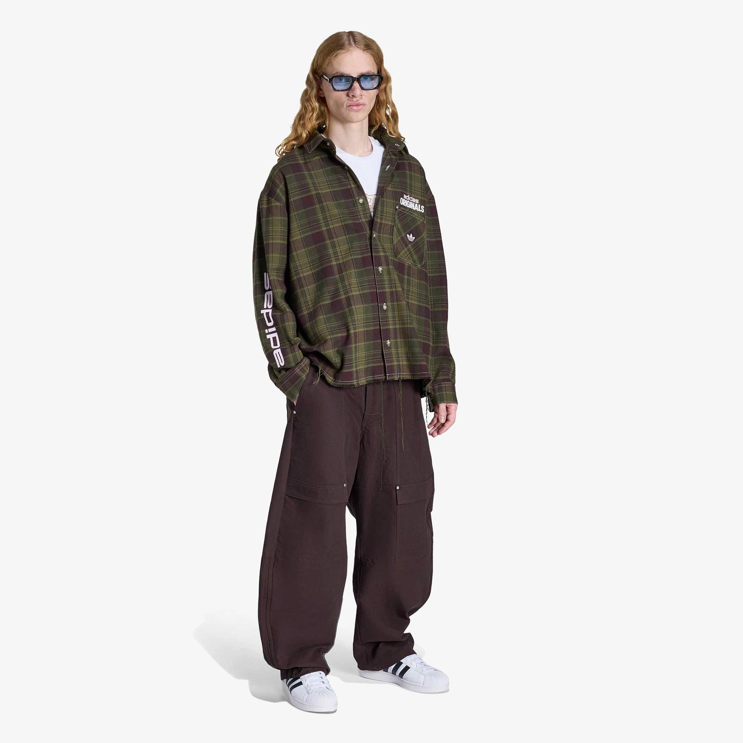 Adidas Flannel Buttonup Erkek Yeşil Gömlek