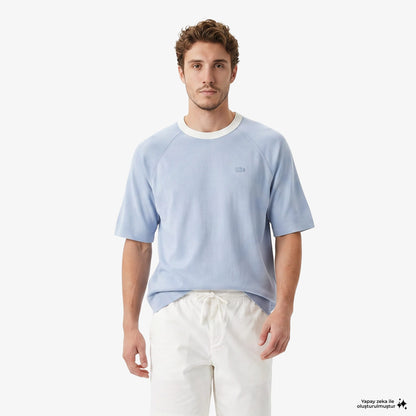 House Of Superstep X Lacoste Kapsul Koleksiyon Erkek Mavi T-shirt