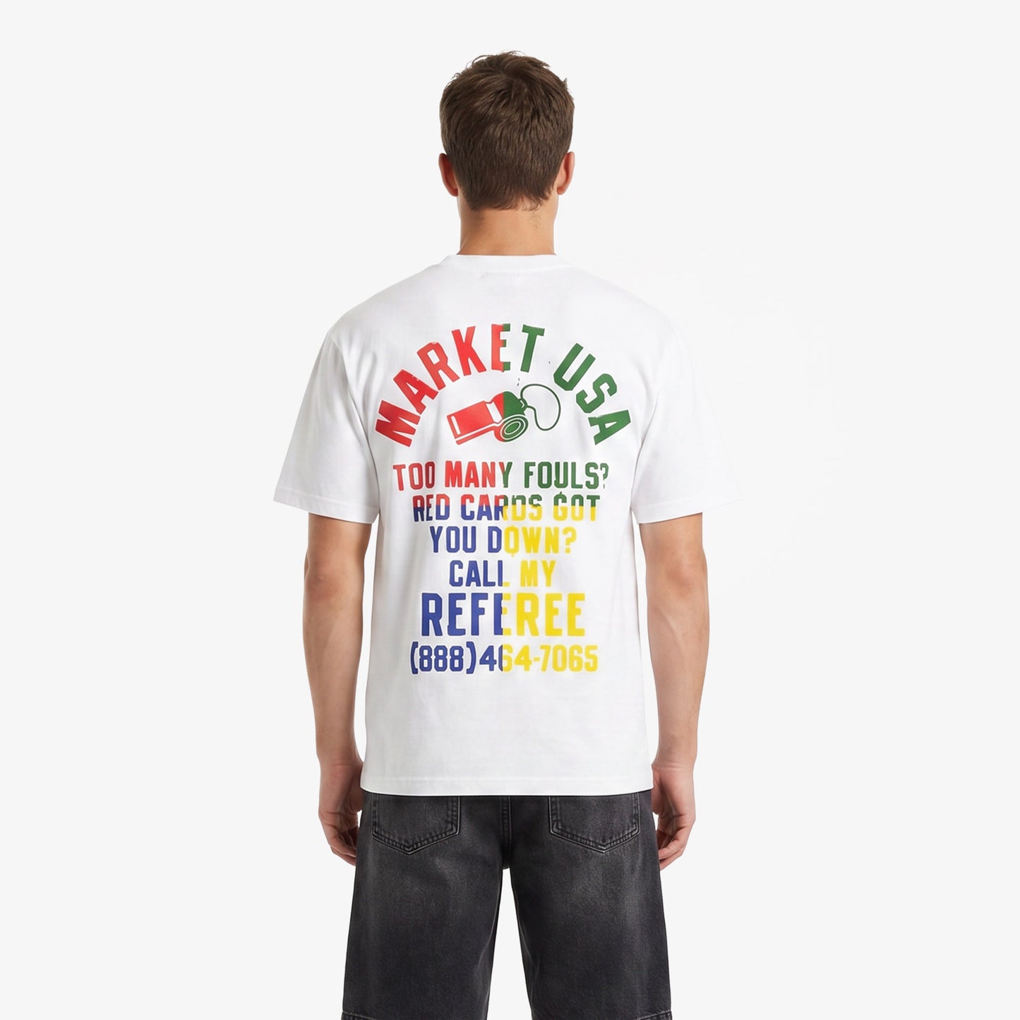 Market Smiley Foul Play Erkek Beyaz T-shirt