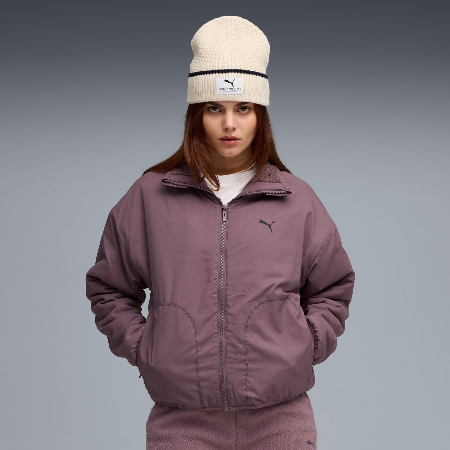 Puma Reversible Kadın Mor Ceket