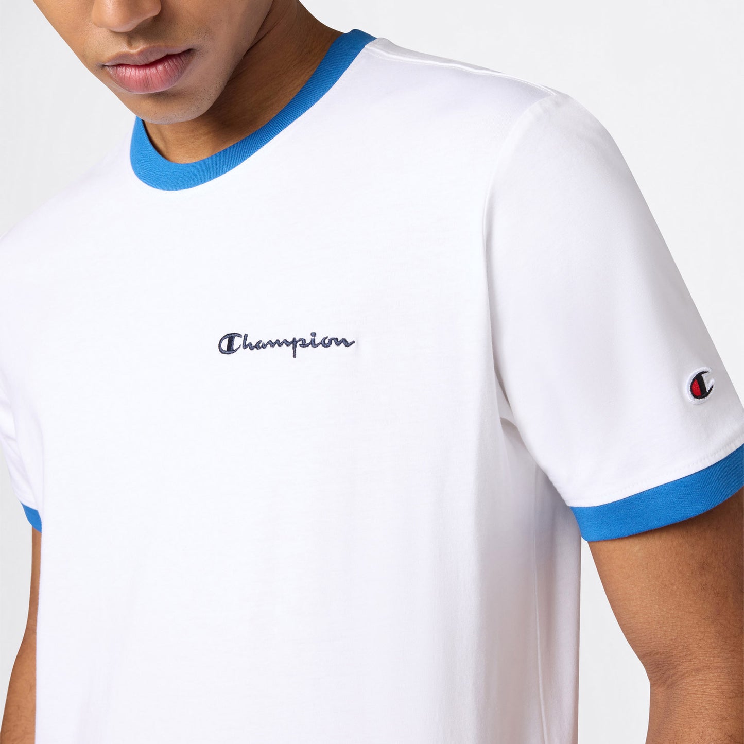 Champion Ss Regular Fit Erkek Beyaz T-shirt