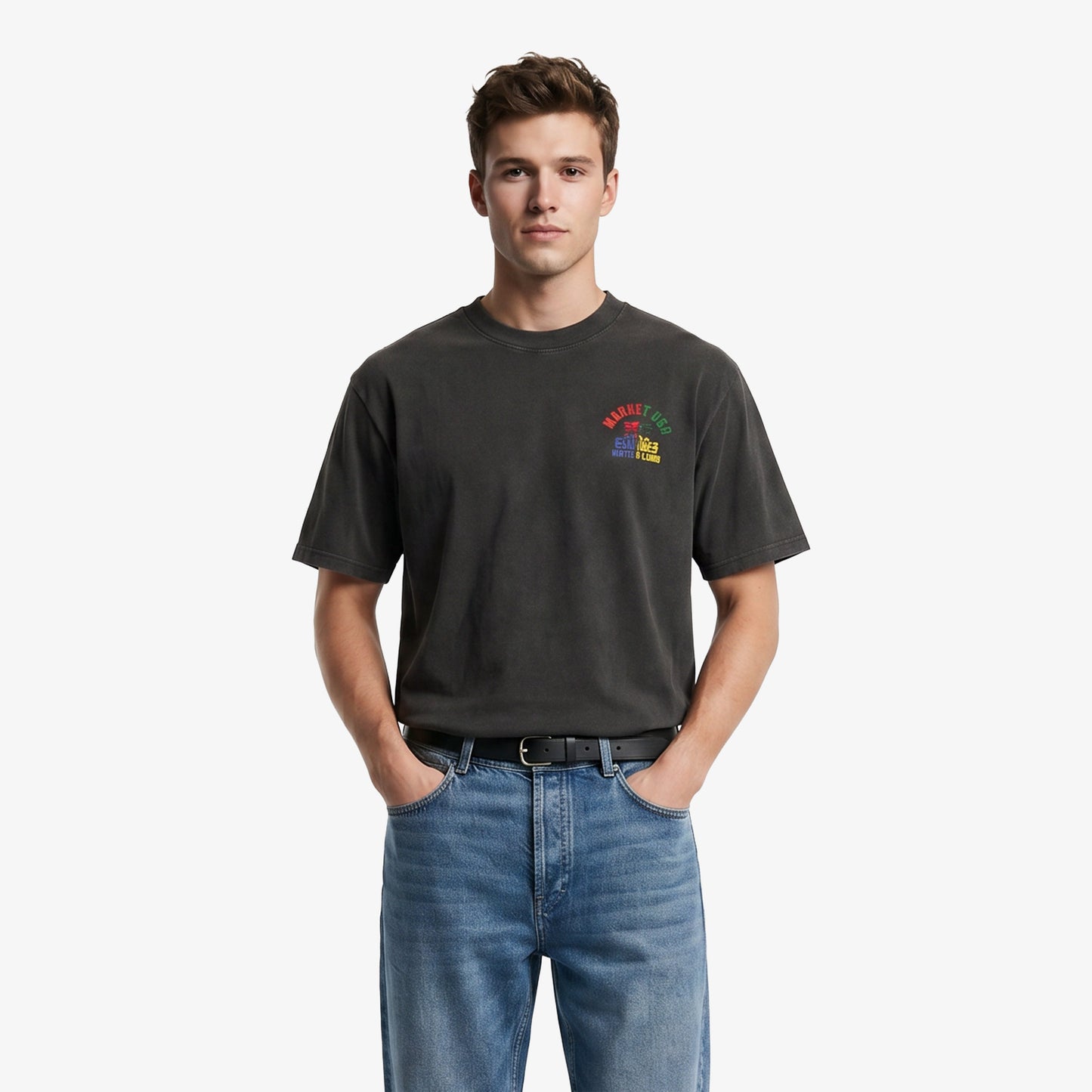 Market Smiley Foul Play Erkek Siyah T-shirt