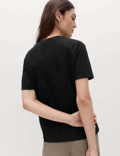 Saf Pamuklu Kısa Kollu T-shirt