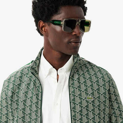 Lacoste Erkek Regular Fit Dik Yaka Monogram Yeşil Sweatshirt