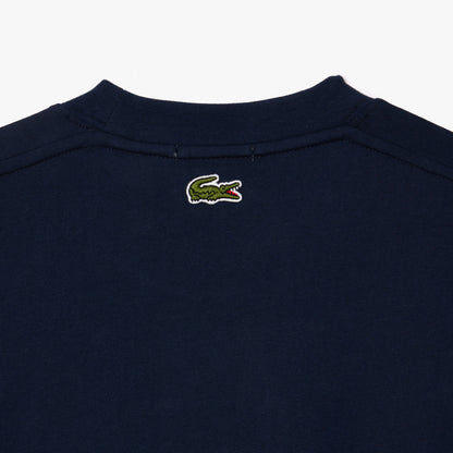 Lacoste Unisex Bisiklet Yaka Baskılı Lacivert T-shirt