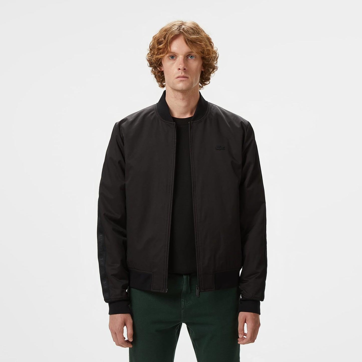Lacoste Erkek Dik Yaka Siyah Bomber Ceket