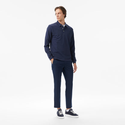 Nautica Classic Fit Erkek Lacivert Uzun Kollu Polo Yaka T-shirt