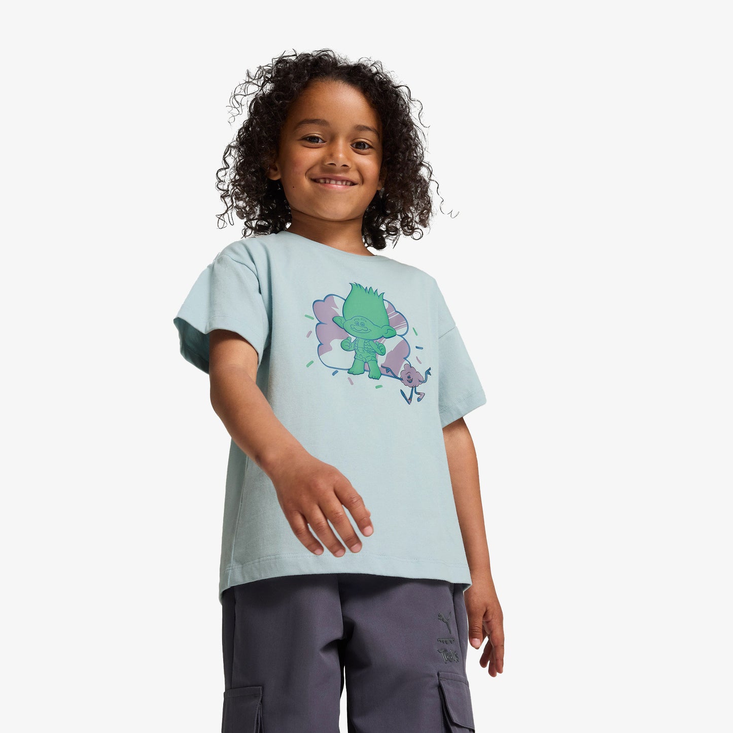 Puma X Trolls Graphic Çocuk Mavi T-shirt