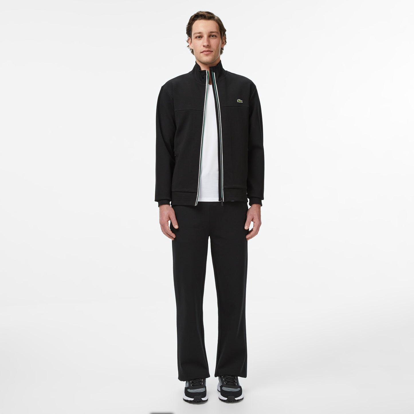 Lacoste Erkek Slim Fit Fermuarlı Siyah Sweatshirt