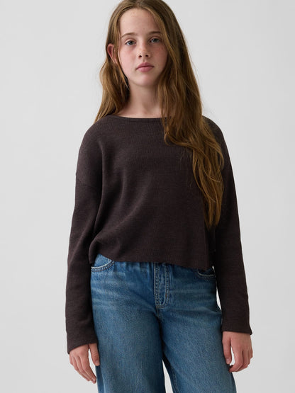 Koyu Kahverengi Oversized Waffle T-shirt