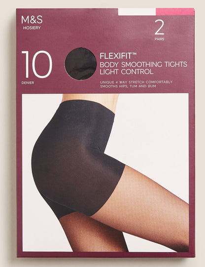 2'li Flexifit™ 10 Denye Külotlu Çorap Seti