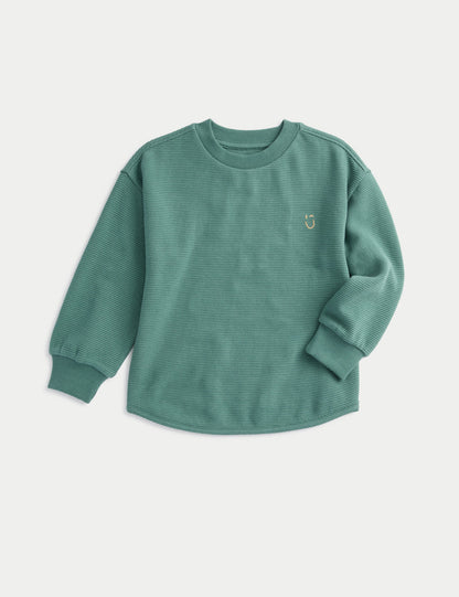 Saf Pamuklu Sweatshirt