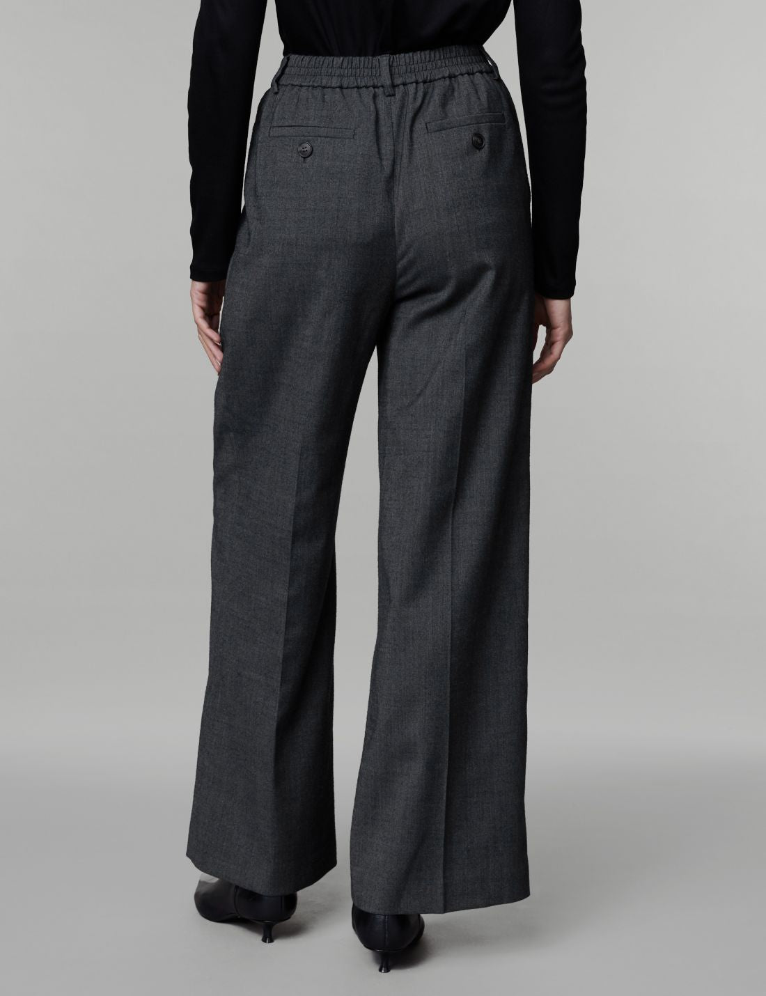 Wide Leg Yün Pantolon