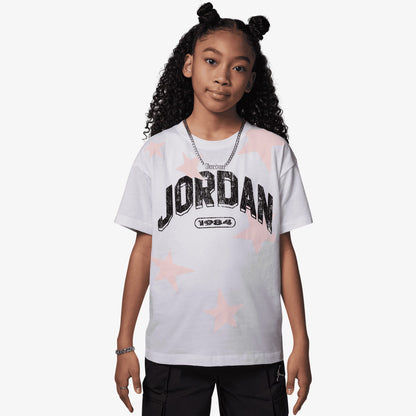 Jordan Six Flowers Çocuk Beyaz Günlük T-shirt