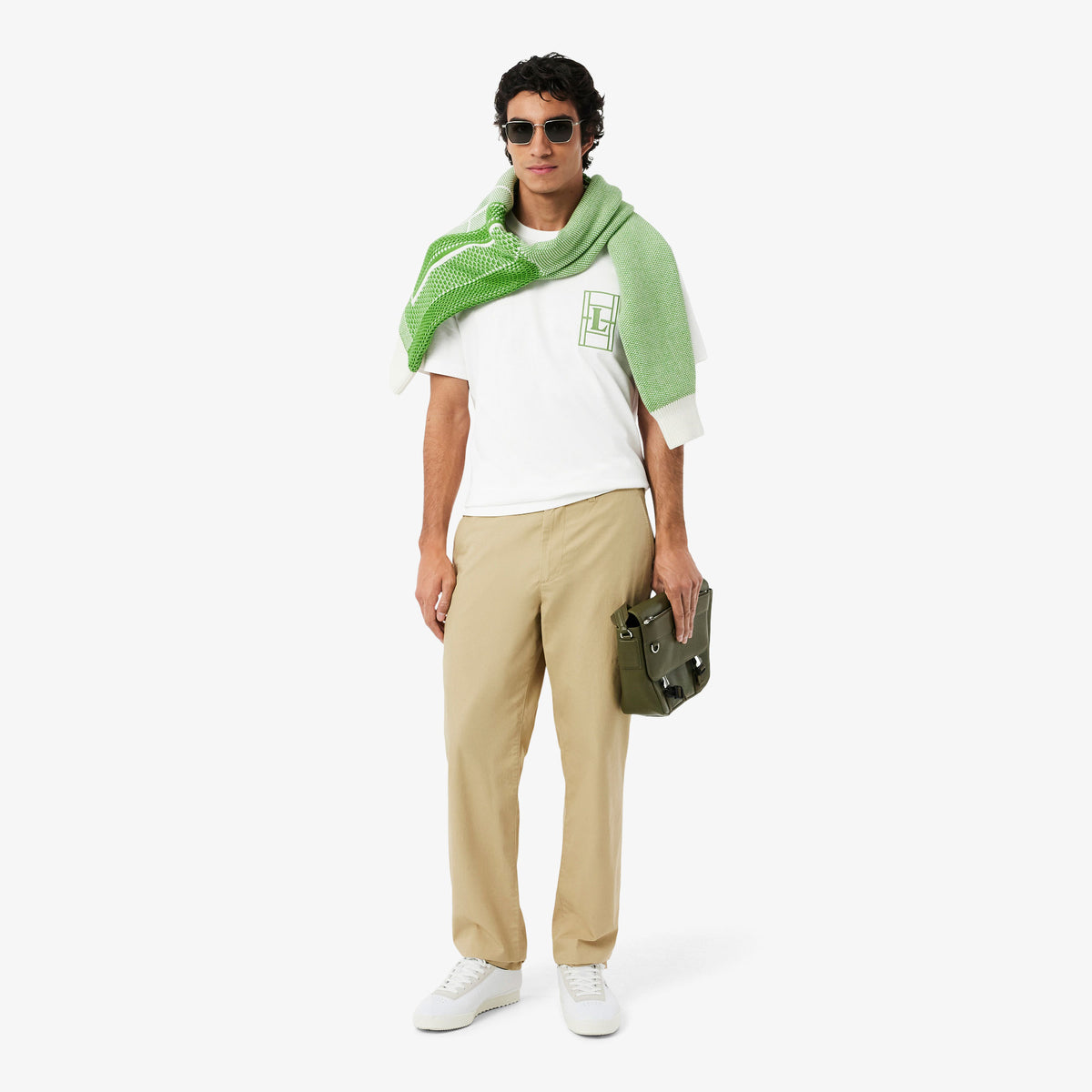Lacoste Classic Fit Erkek Beyaz T-shirt