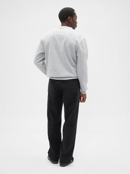 Siyah Relaxed Jean Pantolon