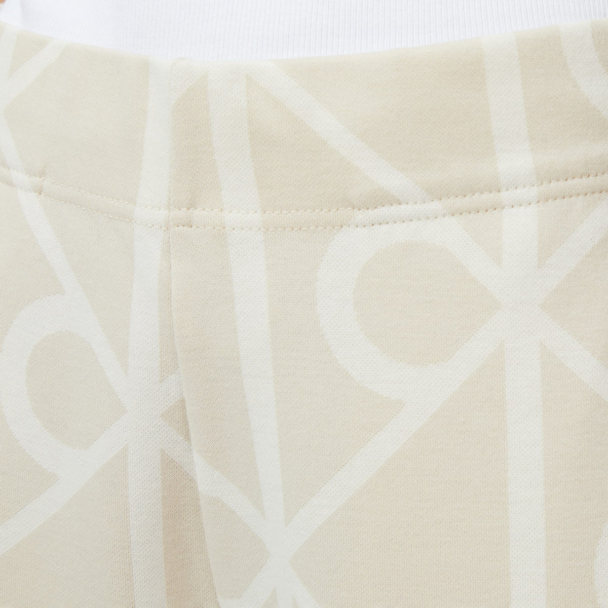 Calvin Klein Emblem Jacquard Kadın Bej Eşofman Altı