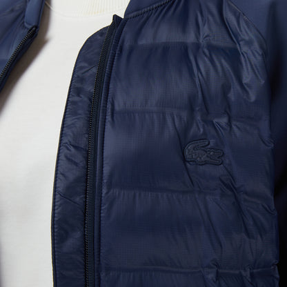 Lacoste Kadın Regular Fit Dik Yaka Renk Bloklu Lacivert Mont