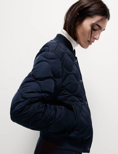 Saten Kapitone Bomber Ceket