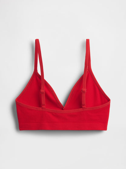 Kırmızı Seamless Fitilli Triangle Bralet