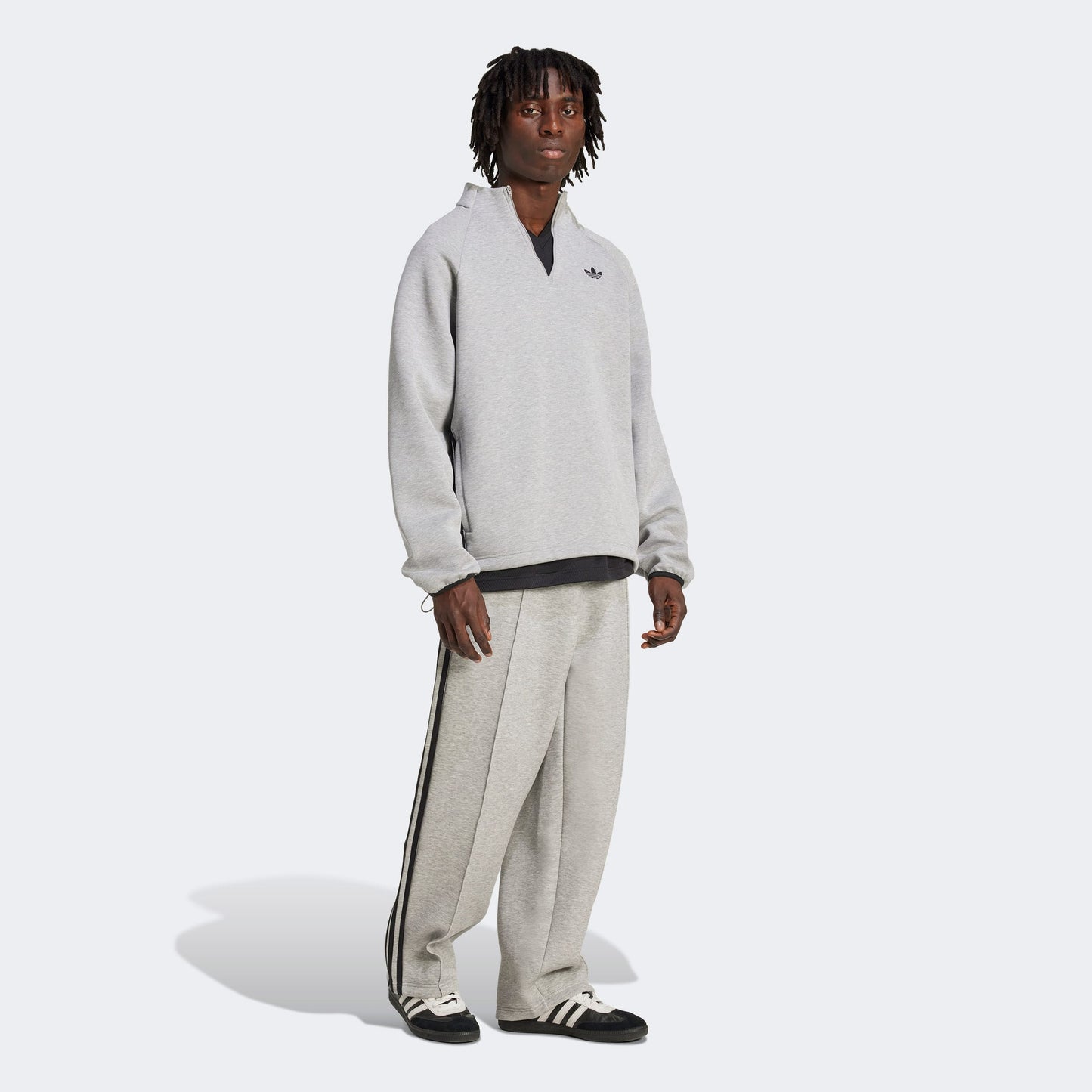 Adidas Adicolor Spacer Drill Gri Erkek Üst
