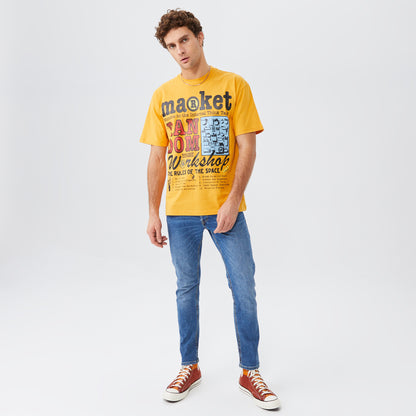 Market Random Workshop Think Erkek Sarı T-shirt