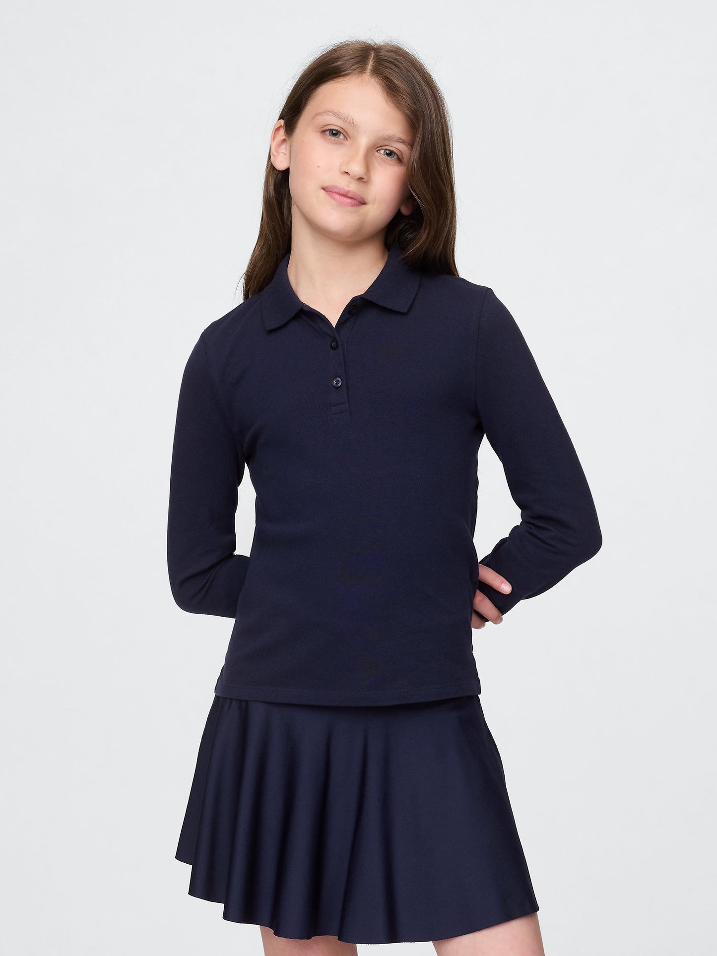 Lacivert Uniform Polo T-shirt