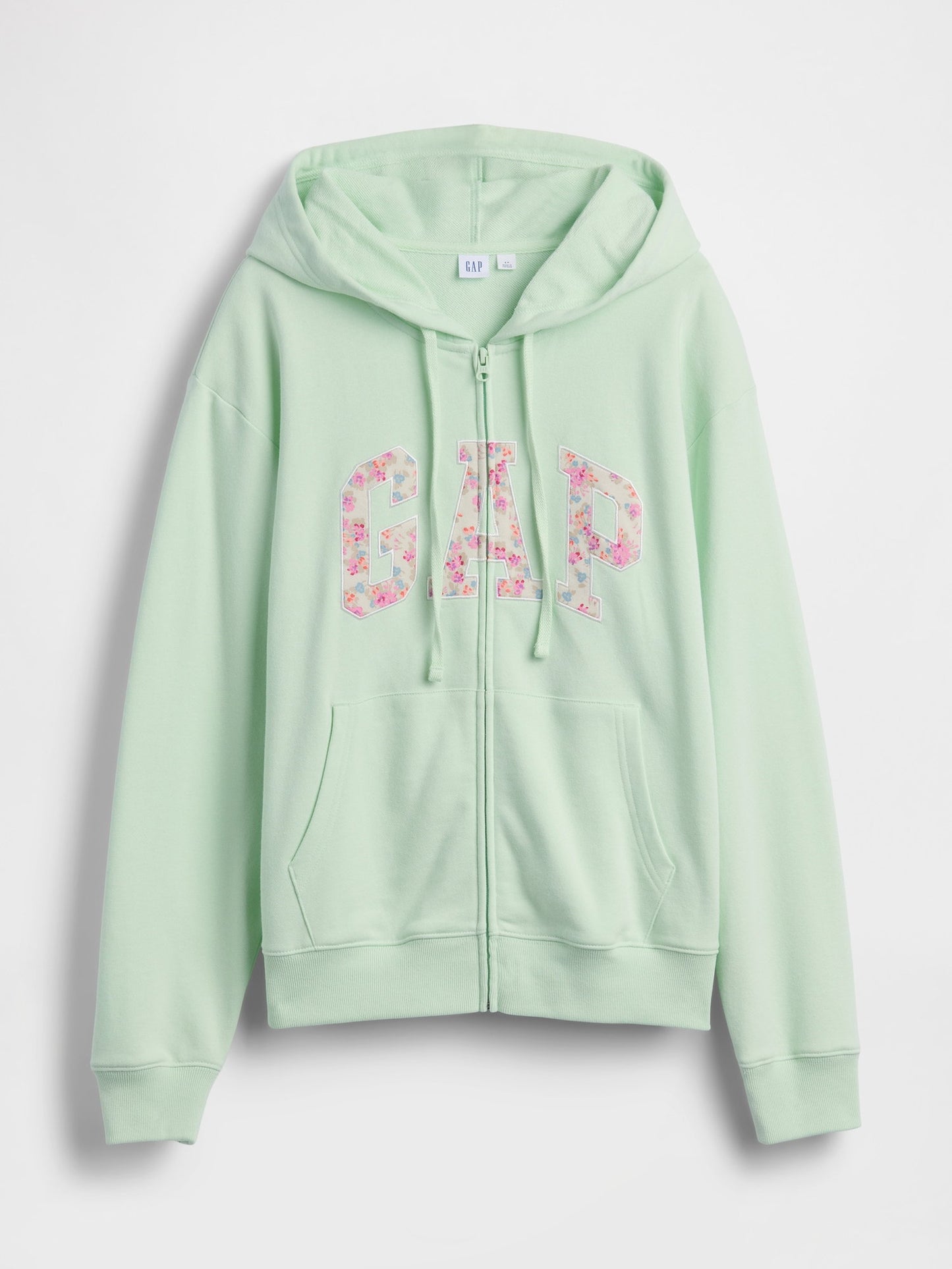 Açık Yeşil Gap Logo Fermuarlı Fransız Havlu Kumaş Sweatshirt