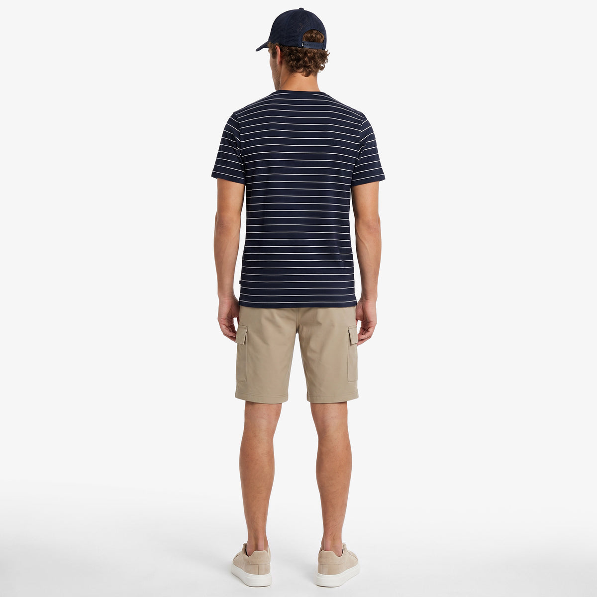 Nautica Erkek Lacivert Regular Fit Çizgili T-shirt