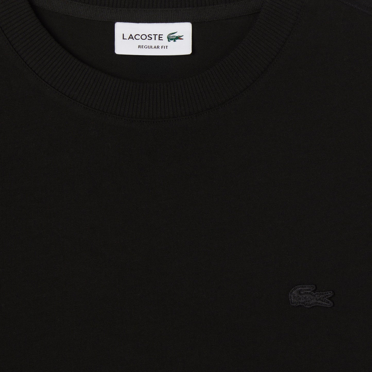 Lacoste Erkek Regular Fit Bisiklet Yaka Siyah T-shirt
