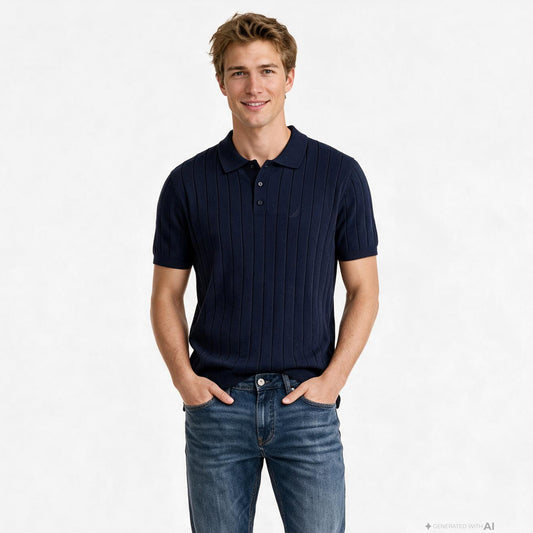 Nautica Erkek Lacivert Regular Fit Triko