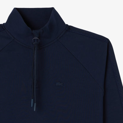 Lacoste Kadın Loose Fit Dik Yaka Lacivert Sweatshirt