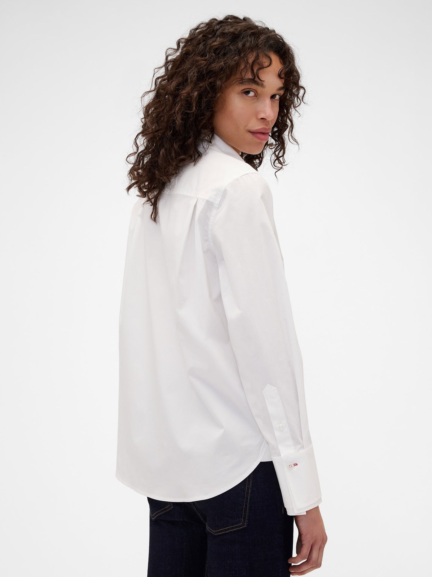 Beyaz Gap × Victoria Beckham Relaxed Poplin Gömlek