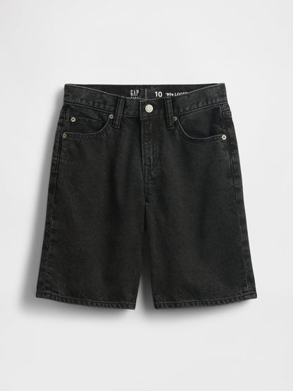 Siyah Ultrasoft '90s Loose Denim Şort