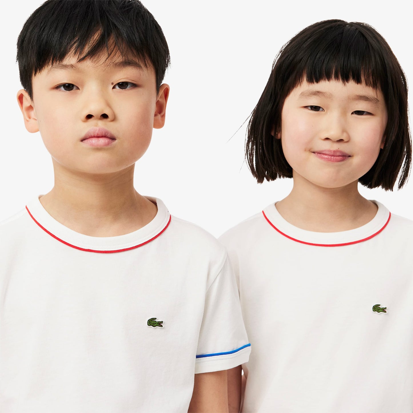 Lacoste Çocuk Bisiklet Yaka Krem T-shirt