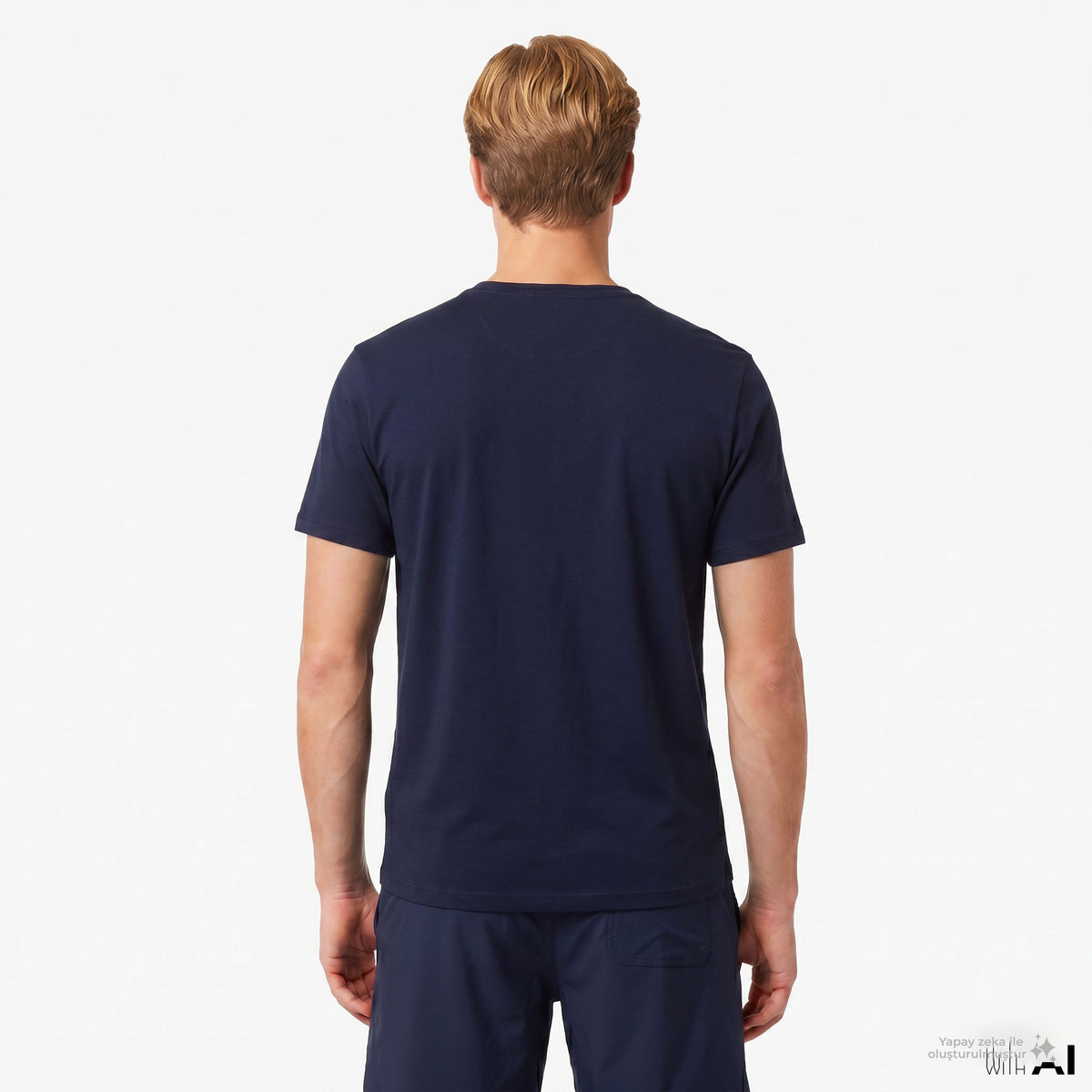 Lacoste Erkek Slim Fit Bisiklet Yaka Lacivert T-shirt