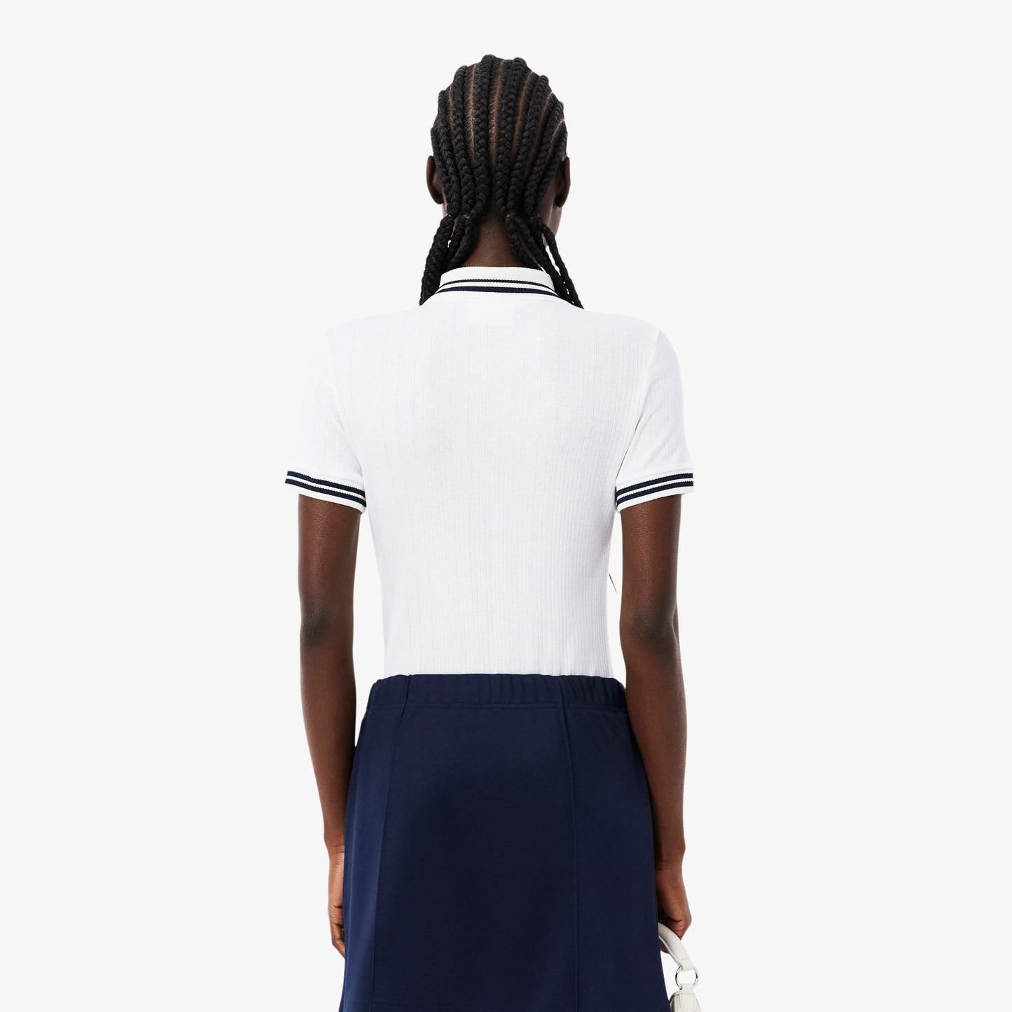 Lacoste Slim Fit Kadın Beyaz Polo