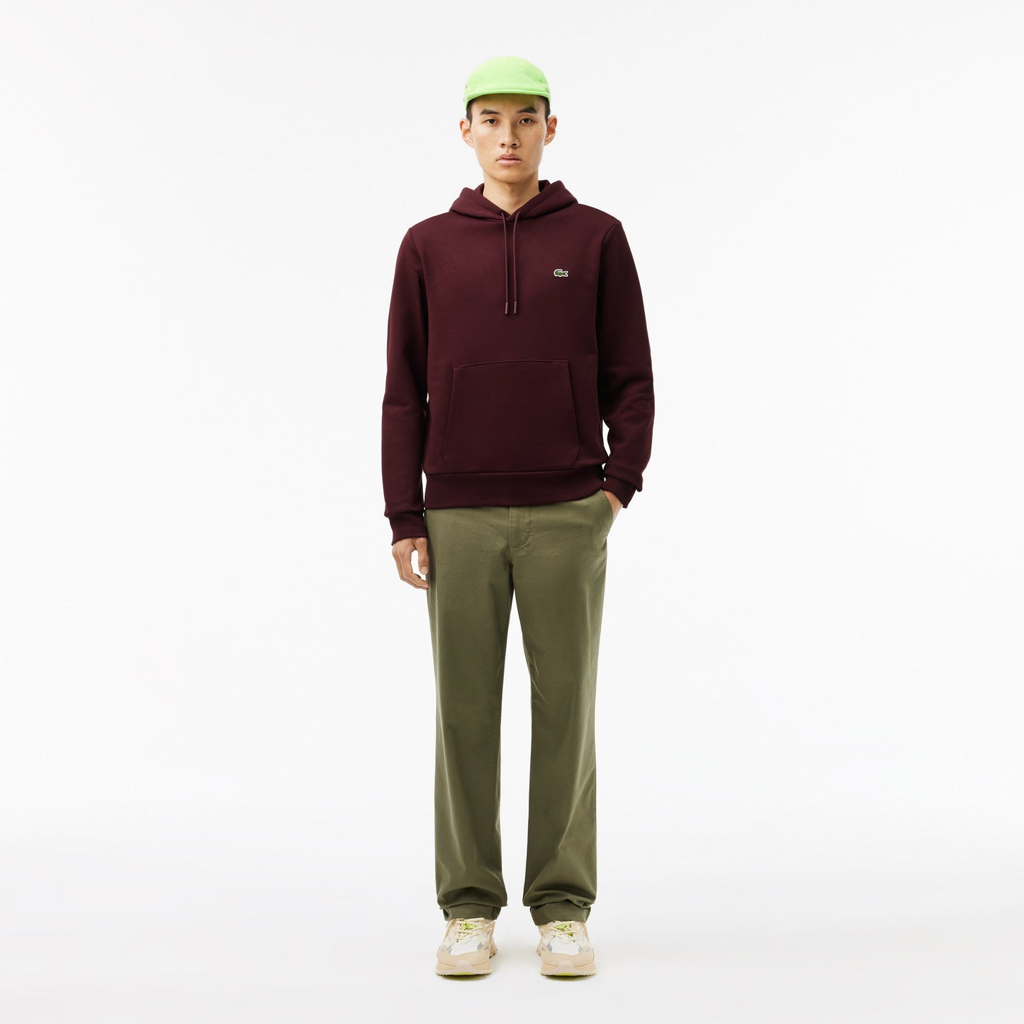 Lacoste Classic Erkek Classic Fit Bordo Hoodie