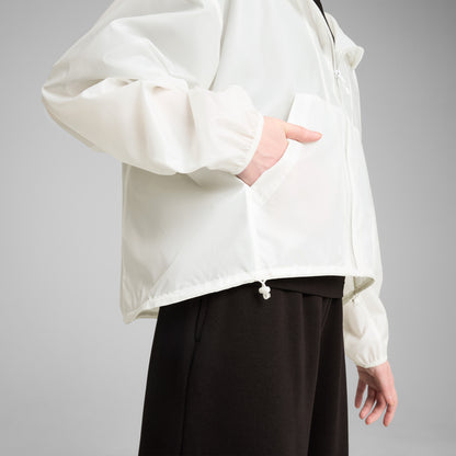 Puma Wardrobe Essentials Oversized Kadın Beyaz Rüzgarlık