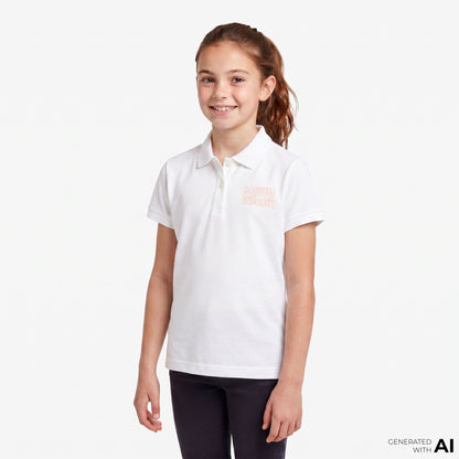 Lacoste Çocuk Baskılı Beyaz Polo