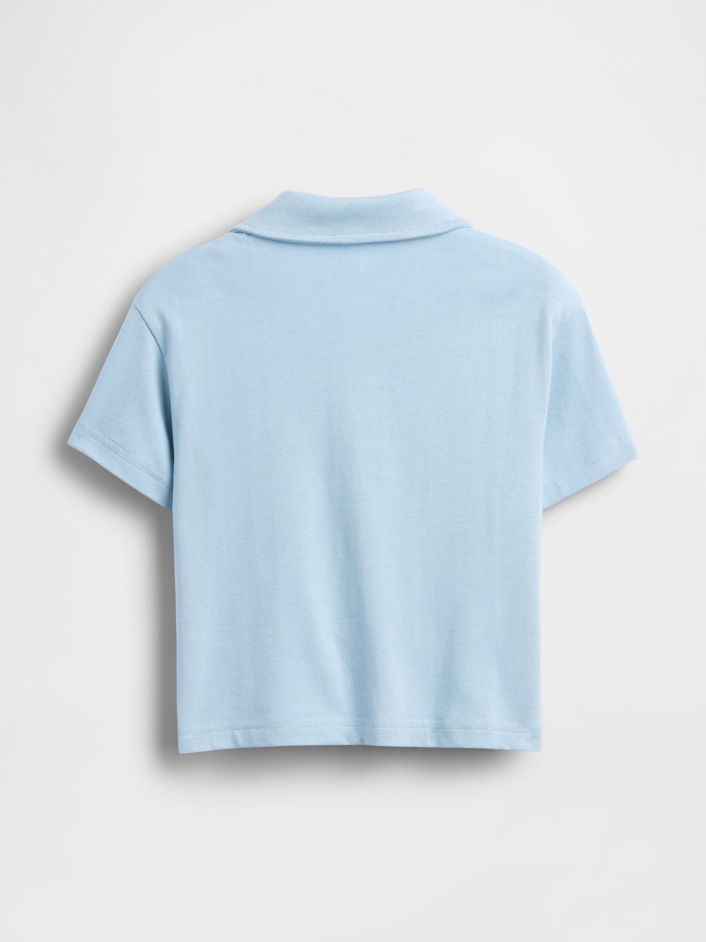 Açık Mavi Boxy Polo T-shirt