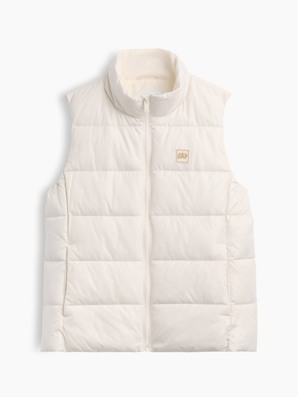Kırık Beyaz Relaxed Puffer Şişme Yelek