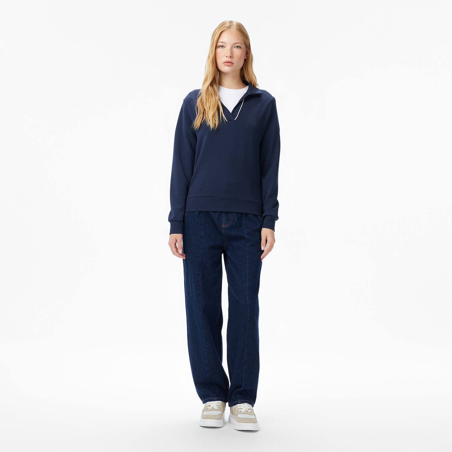 Nautica Kadın Lacivert Regular Fit Sweatshirt