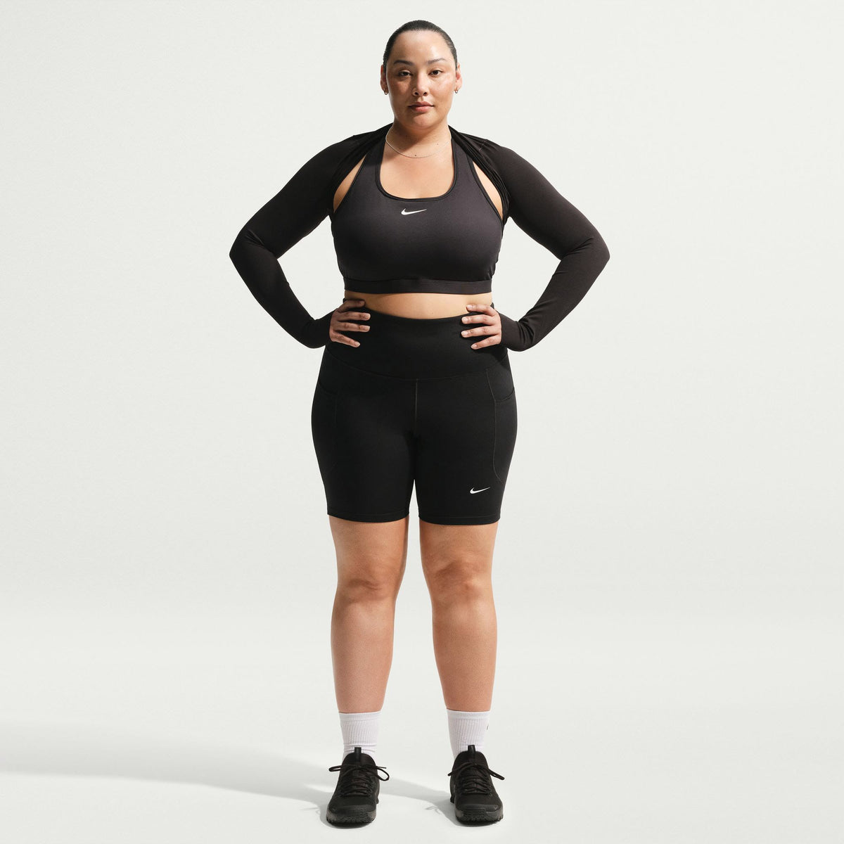Nike Dri Fit One High Rise 8in Kadın Yeşil Tayt