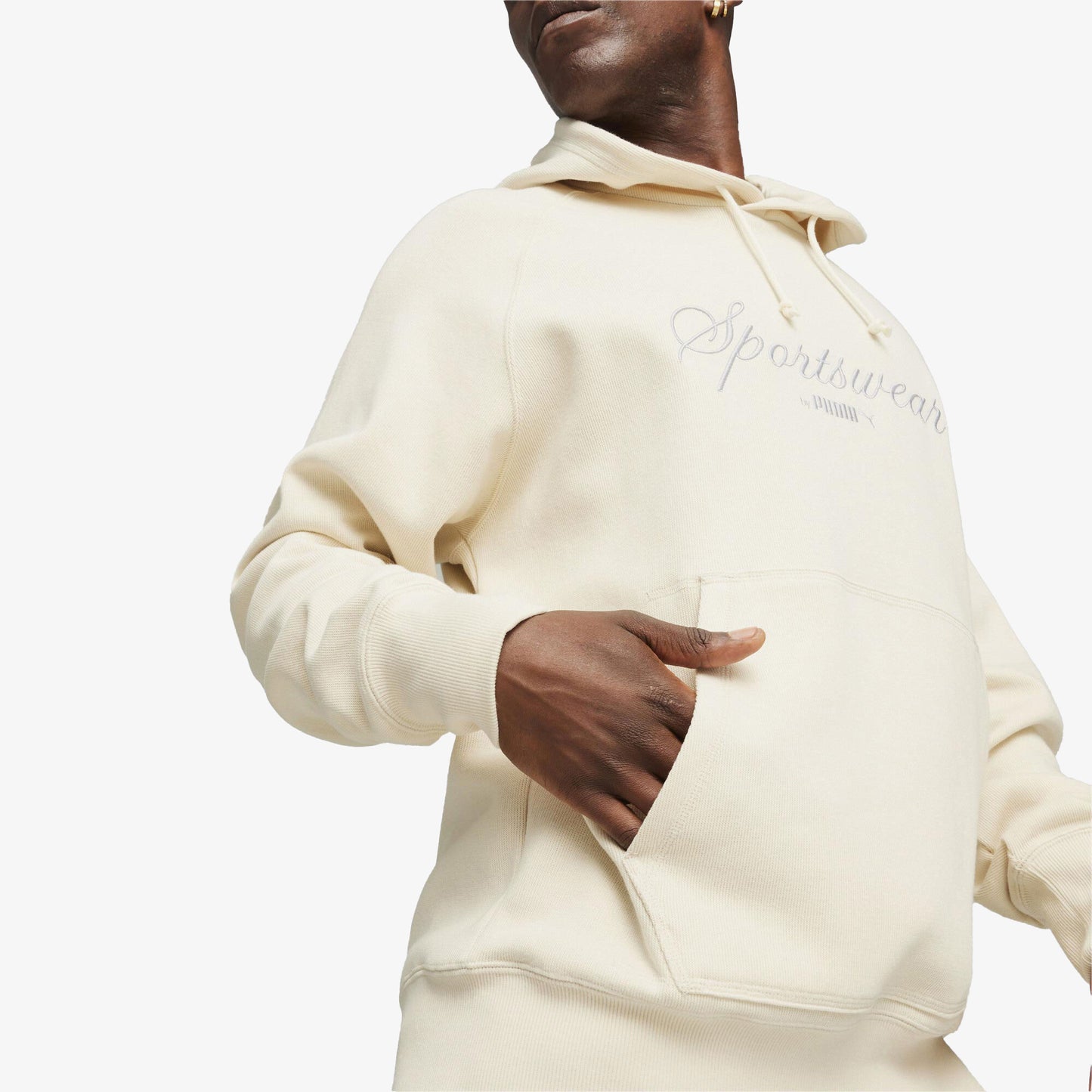 Puma Classics+ Erkek Krem Hoodie