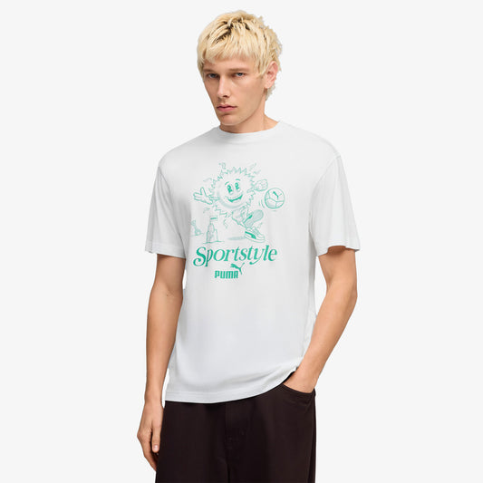 Puma Graphic Erkek Beyaz T-shirt